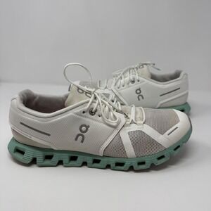 On Cloud 5 Running Shoes White Teal Mesh Mens Size 10